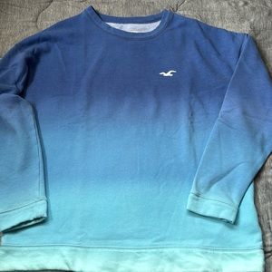 Hollister crewneck ombre blue sweatshirt